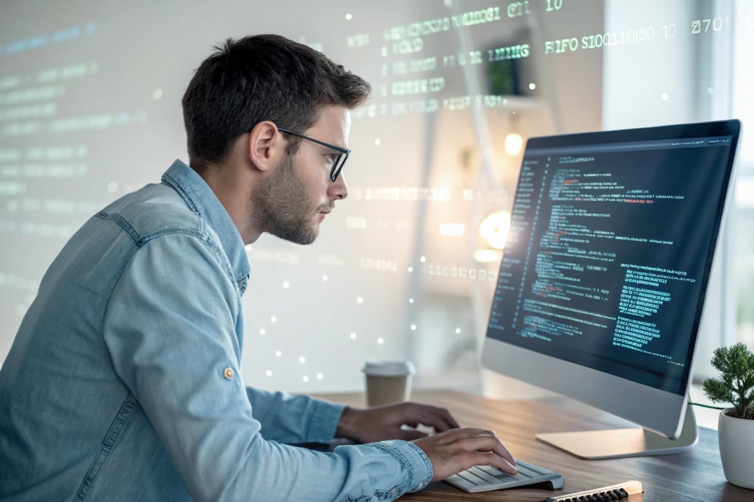 Dokapexon software engineers collaborating on code review and agile development process